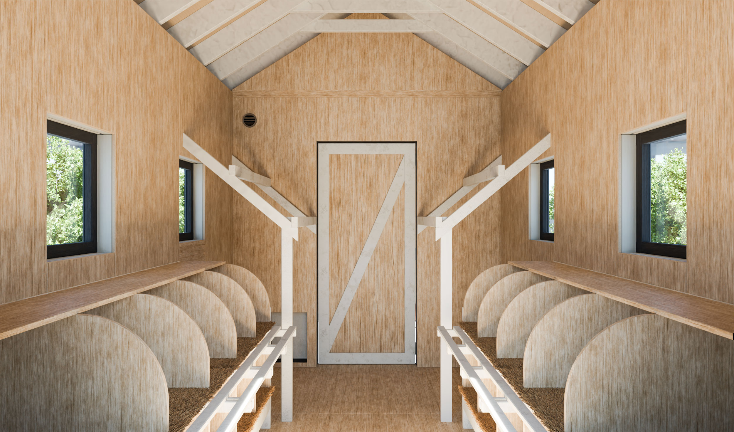 Poulailler Boutique -Poulailler Boutique 24x8 DIY Walk In Chicken Coop Interior Design