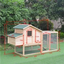 Poulailler Java Toit Shingle 4 à 6 Poules -Poulailler Boutique 3031 dimension