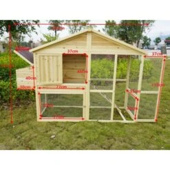 Poulailler Jersey Toit Shingle Avec Parc 4 à 6 Poules -Poulailler Boutique 3061 dimension 1