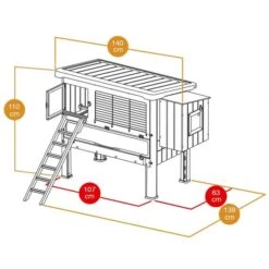 Poulailler Plastique Happy Farm 120 Jusqu’à 4 Poules - Ferplast -Poulailler Boutique 57320000 1