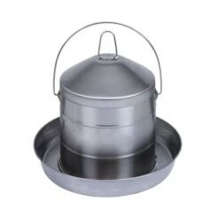 Kit 4/6 Poules Abreuvoir Inox 8L Et Mangeoire Galvanisé 5Kg -Poulailler Boutique abreuvoir inox 8l gaun 1