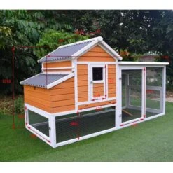 Poulailler Toit Renforcé M Toit Plastique 6 à 8 Poules -Poulailler Boutique c 1703 dimensions