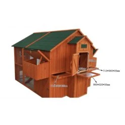 Poulailler Marans Toit Shingle 15 à 18 Poules -Poulailler Boutique c n2050 size