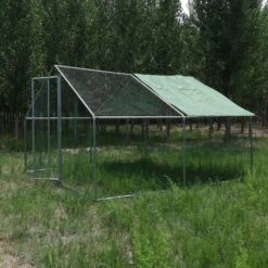 Enclos Poulailler 16m² Tubes 38mm H2,8m - Parc Grillagé Renforcé 4x4m - Acier Galvanisé -Poulailler Boutique enclos poulailler parc grillage acier galvanise renforce 4x4x2 5 vue cote