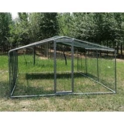 Enclos Poulailler 18m² Tubes 38mm H2,25m - Parc Grillagé Renforcé 6x3m - Acier Galvanisé -Poulailler Boutique enclos poulailler avec tubes renforces 3x6x2 25m face