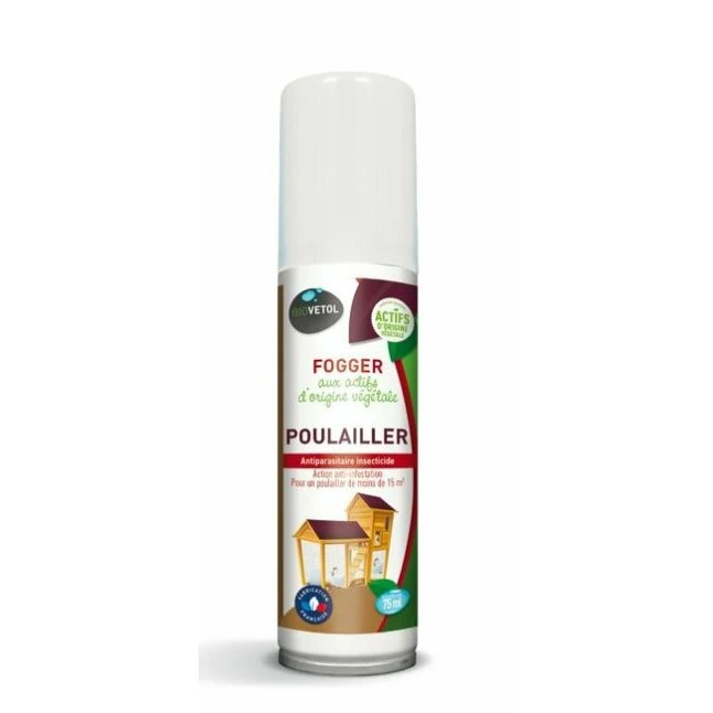 Fogger Antiparasitaire Et Insecticide Poulailler 75ML - Biovetol 3 Fogger Antiparasitaire Et Insecticide Poulailler 75ML - Biovetol