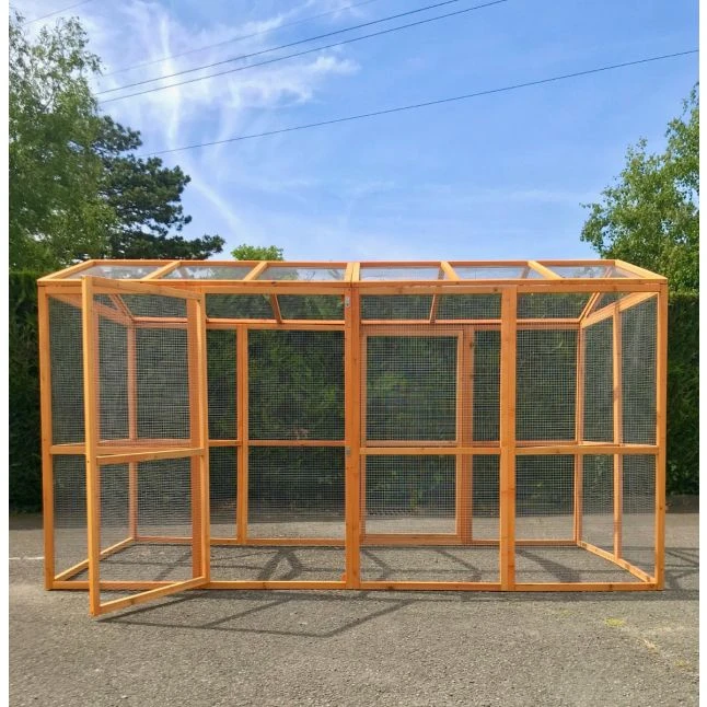 Enclos Grillagé Pour Volailles Bois 300x143x173,5cm 6 Enclos Grillagé Pour Volailles Bois 300x143x173,5cm – Image 4