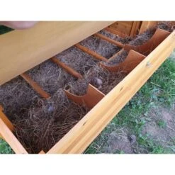 Poulailler Cémani XXL Toit Shingle Noir 15 à 18 Poules -Poulailler Boutique grand poulailler bassette xxl 15 18 poules vue face pondoir 1