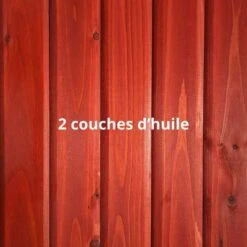 Huile De Lin Poule Novoléo Color Teintée Rouge 1L - Oléobois -Poulailler Boutique huile de lin teintee bois exterieur nov oleo 1l couleur rouge 2 couches