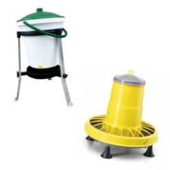 Kit River Systems 10 Poules Abreuvoir Rivus 17L Et Mangeoire 8,5Kg à Pieds