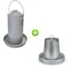 Gaun Kit Expert 2 Poules Abreuvoir 4L Et Mangeoire 5Kg -Poulailler Boutique kit expert abreuvoir et mangeoire pour petite basse cour
