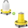 Kit Plastique 6/8 Poules Abreuvoir 10L Et Mangeoire 8,5Kg 1 Kit Plastique 6/8 Poules Abreuvoir 10L Et Mangeoire 8,5Kg -Poulailler Boutique kit plastique mangeoire et abreuvoir pour moyen elevage