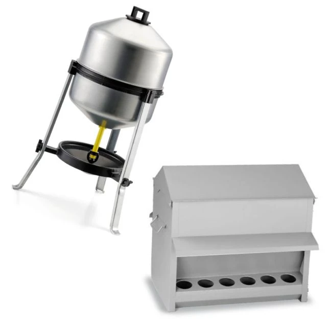 Kit Pro 15 Poules Abreuvoir 30L Et Mangeoire 18Kg 3 Kit Pro 15 Poules Abreuvoir 30L Et Mangeoire 18Kg
