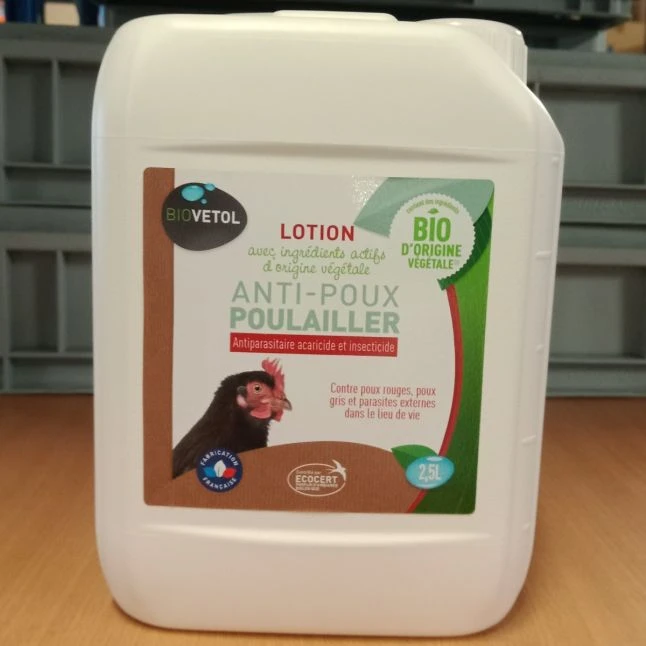 Lotion Anti Poux Bio Pour Poulailler 2,5L - Biovetol 2 Lotion Anti Poux Bio Pour Poulailler 2,5L - Biovetol