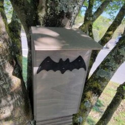 Nichoir Chauve-souris Bois FSC Petite Taille -Poulailler Boutique maison chauve souris petite face avant 1