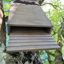 Nichoir Chauve-souris Bois FSC Petite Taille -Poulailler Boutique maison chauve souris petite vue dessous 2