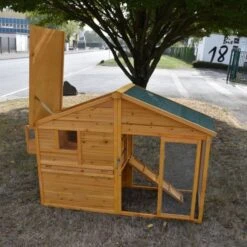 Poulailler Orava Toit Shingle Ouvrant 2 à 4 Poules -Poulailler Boutique orava vue globale ouvertures