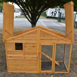 Poulailler Orava Toit Shingle Ouvrant 2 à 4 Poules -Poulailler Boutique orava vue toit ouvert