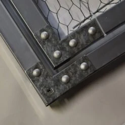 Porte Pour Enclos Poulailler Parc Grillagé Renforcé P007 - 4x4x2,8m -Poulailler Boutique porte carre enclos grillage coin 1