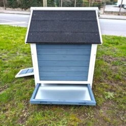 Poulailler Bantam XL Bleu Toit Shingle 2 à 4 Poules -Poulailler Boutique poulailler bantam xl bleu vue c t