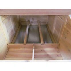 Poulailler Bantam XL Toit Shingle 2 à 4 Poules -Poulailler Boutique poulailler bantam xl shingle noir vue interieur