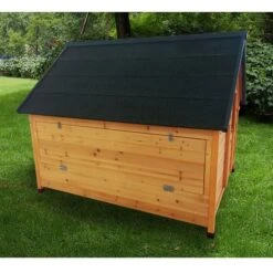 Poulailler Cémani XXL Toit Shingle Noir 15 à 18 Poules -Poulailler Boutique poulailler bassette xxl toit noir 15 18 poules vue cote 1