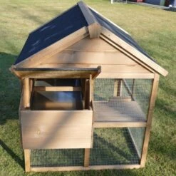 Poulailler Plymouth Toit Shingle Ouvrant 4 à 6 Poules Bois FSC -Poulailler Boutique poulailler bois fsc plymouth 2 4 poules pondoir ouvert