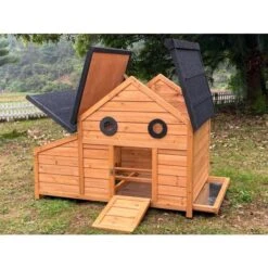 Poulailler Burma 2 à 4 Poules Toit Shingle Ouvrant -Poulailler Boutique poulailler burma 2 a 4 poules toit ouvert