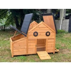 Poulailler Burma 2 à 4 Poules Toit Shingle Ouvrant -Poulailler Boutique poulailler burma 2 a 4 poules tout ouvert