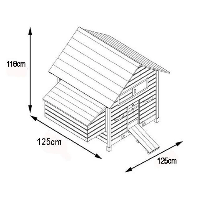 Poulailler Cémani XL Toit Bois 6 à 10 Poules 18 Poulailler Cémani XL Toit Bois 6 à 10 Poules – Image 16