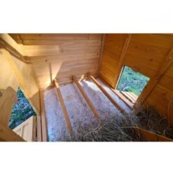 Poulailler Farmer XL Toit En Tôle Ouvrant 6 à 10 Poules Bois FSC -Poulailler Boutique poulailler farmer xl toit tole vue partie nuit