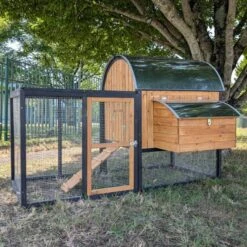 Parc Grillagé Pour Poulailler Finlandais -Poulailler Boutique poulailler finlandais toit tole isole 4 a 8 poules avec extension cote 1