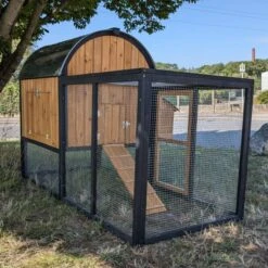 Parc Grillagé Pour Poulailler Finlandais -Poulailler Boutique poulailler finlandais toit tole isole 4 a 8 poules avec extension 1