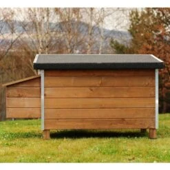 Poulailler Houdan XL Toit Shingle Noir 6 Poules Epicéa FSC -Poulailler Boutique poulailler houdan bois fsc arriere 1