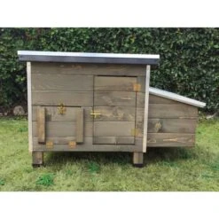 Poulailler Houdan L Toit Shingle Noir 2 Poules Bois écologique FSC -Poulailler Boutique poulailler houdan l 2 poules vue de face