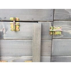 Poulailler Houdan L Toit Shingle Noir 2 Poules Bois écologique FSC -Poulailler Boutique poulailler houdan l details fermetures laiton