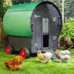 Poulailler Nestera Sur Roues Le Wagon Plastique Recyclé 8 à 15 Poules