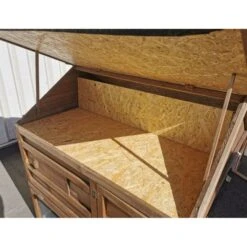 Poulailler Plymouth Toit Shingle Ouvrant 4 à 6 Poules Bois FSC -Poulailler Boutique poulailler plymouth bois fsc toit ouvert coffre 1
