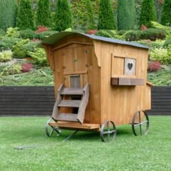 Poulailler Roulotte Toit Tôle 6 à 10 Poules Mobile 18 Poulailler Roulotte Toit Tôle 6 à 10 Poules Mobile -Poulailler Boutique poulailler roulotte ferme