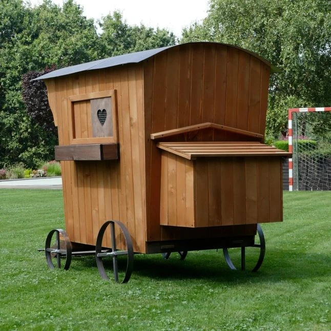 Poulailler Roulotte Toit Tôle 6 à 10 Poules Mobile 10 Poulailler Roulotte Toit Tôle 6 à 10 Poules Mobile – Image 8