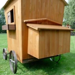 Poulailler Roulotte Toit Tôle 6 à 10 Poules Mobile 22 Poulailler Roulotte Toit Tôle 6 à 10 Poules Mobile -Poulailler Boutique poulailler roulotte vue pondoir