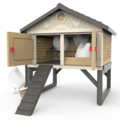 Poulailler Made In Jura Plastique 4 à 5 Poules - Smoby -Poulailler Boutique poulailler smoby fond blanc