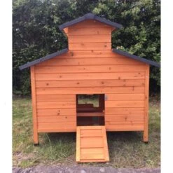 Poulailler Farmer L Toit En Tôle Ouvrant 4 à 6 Poules Bois FSC -Poulailler Boutique poulailler farmer face arriere