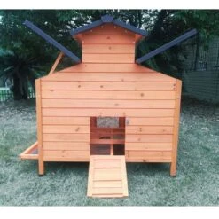 Poulailler Farmer L Toit En Tôle Ouvrant 4 à 6 Poules Bois FSC -Poulailler Boutique poulailler farmer l bois fsc ouvert vue face 1