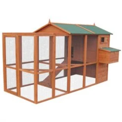 Poulailler Gaulois II Toit Shingle 6 à 10 Poules Avec Extension Parc Grillagé