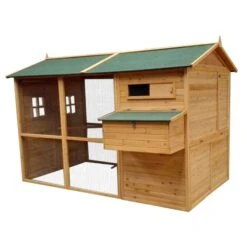 Poulailler Gournay Toit Shingle 10 à 12 Poules -Poulailler Boutique poulailler gournay 10 a 12 poules toit shingle vue profil arriere 1