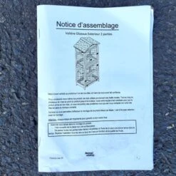 Volière Pour Oiseaux En Bois Double Toit Shingle -Poulailler Boutique voliere oiseaux double notice min